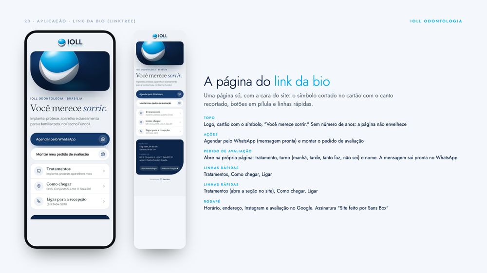 Página do manual com o linktree da IOLL