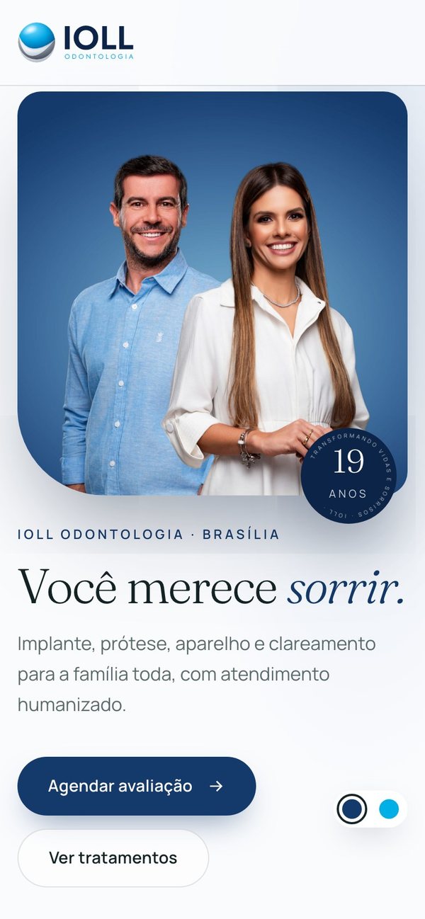 Site da IOLL no celular