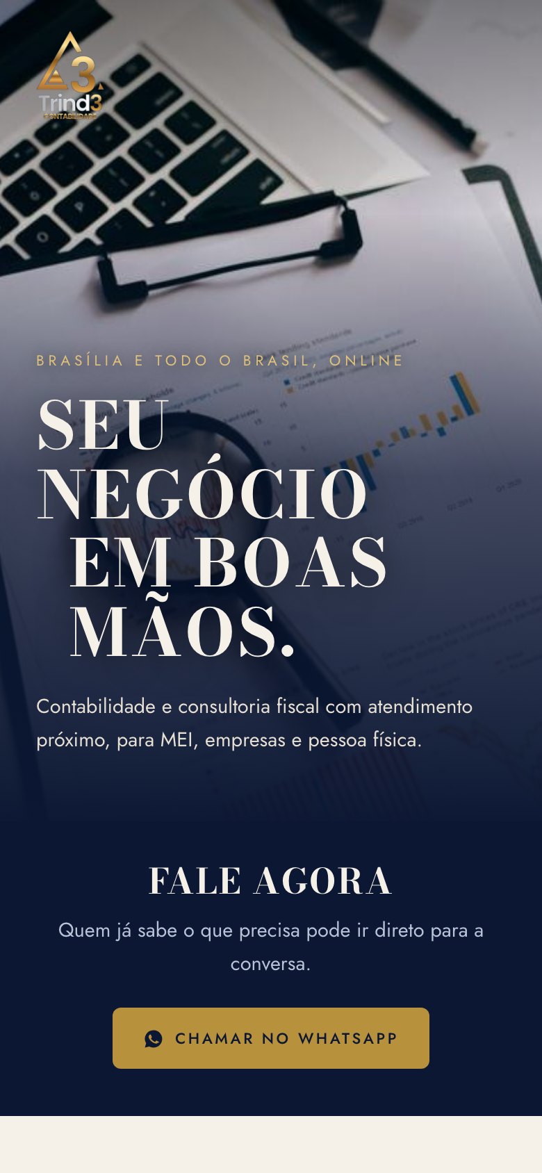 Link da bio do Instagram da Trind3, modelo B, editorial